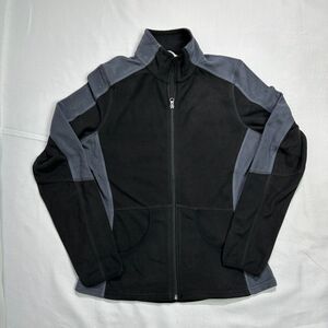 NEW Port Authority L230 Women’s M Black Gray Colorblock Full-Zip Fleece Jacket